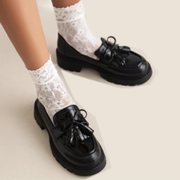 Classically Elegant Patent Leather Black Loafers - Picture 8 of 10